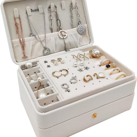 Jewelry - Jewelry Organizer for Girls Women Jewelry Box Necklaces Rings Earrings Display